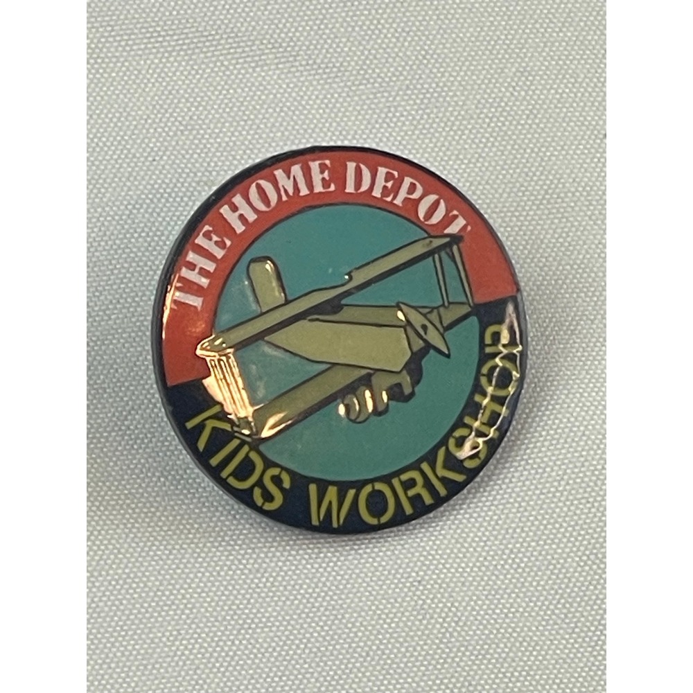 The Home Depot‎ Kids Workshop Biplane Enamel Pin Collectible 00835